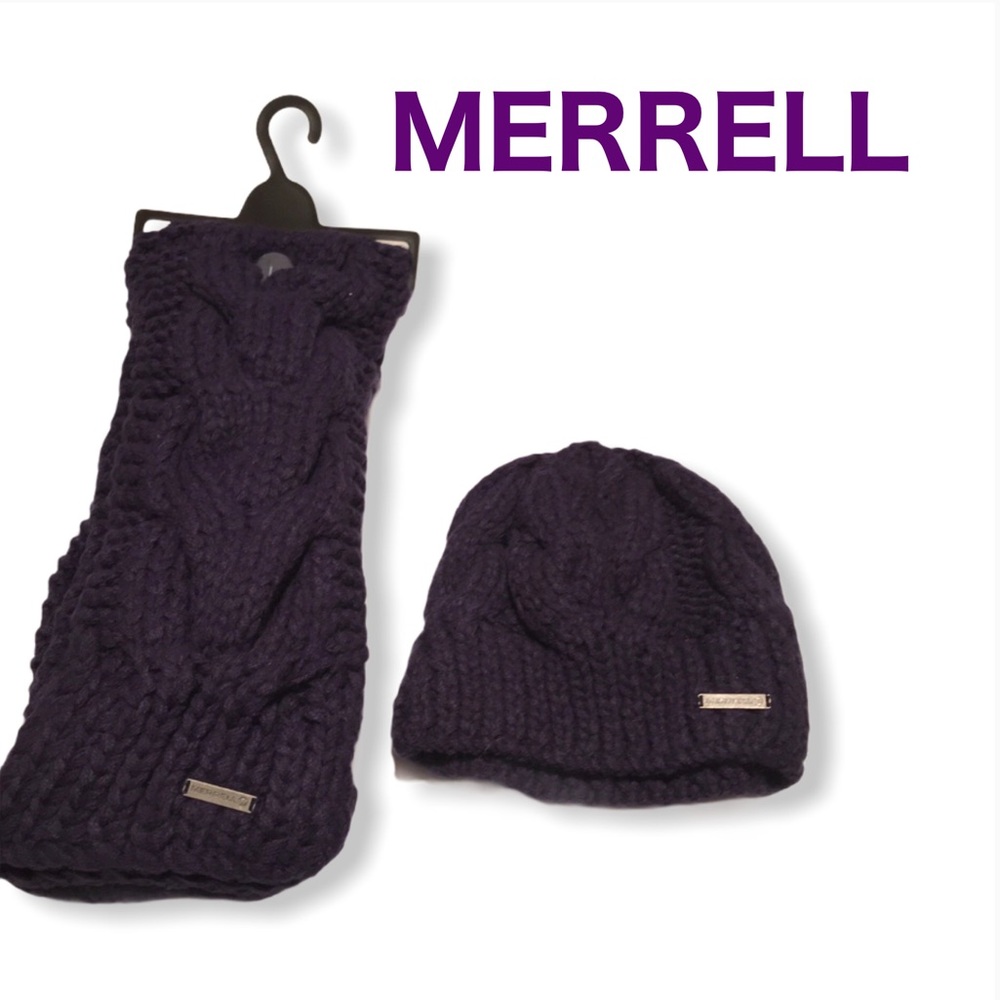 NWT MERRELL CAP HAT SCARF MATAWIN BEANIE FIG
